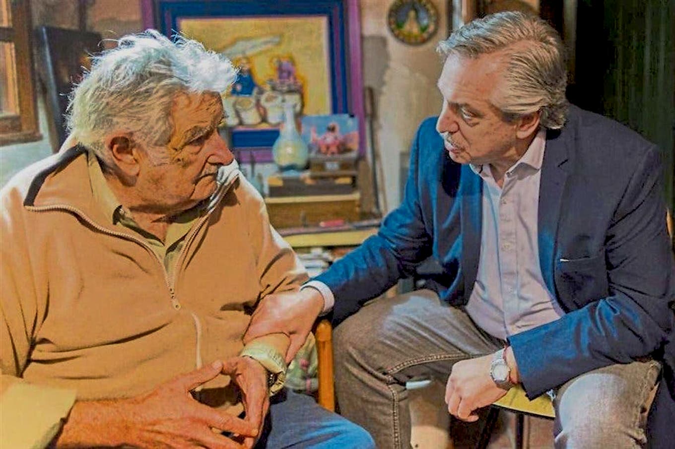 El mensaje de Alberto a Mujica: “No te estás despidiendo, nunca te vas”