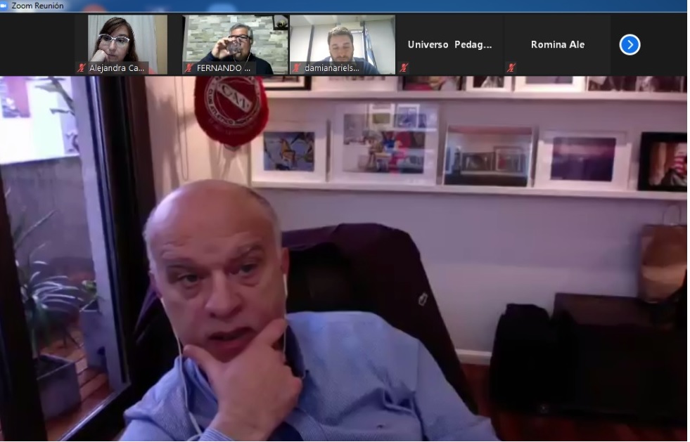 Grindetti se comprometió con los docentes con la vuelta a las clases presenciales