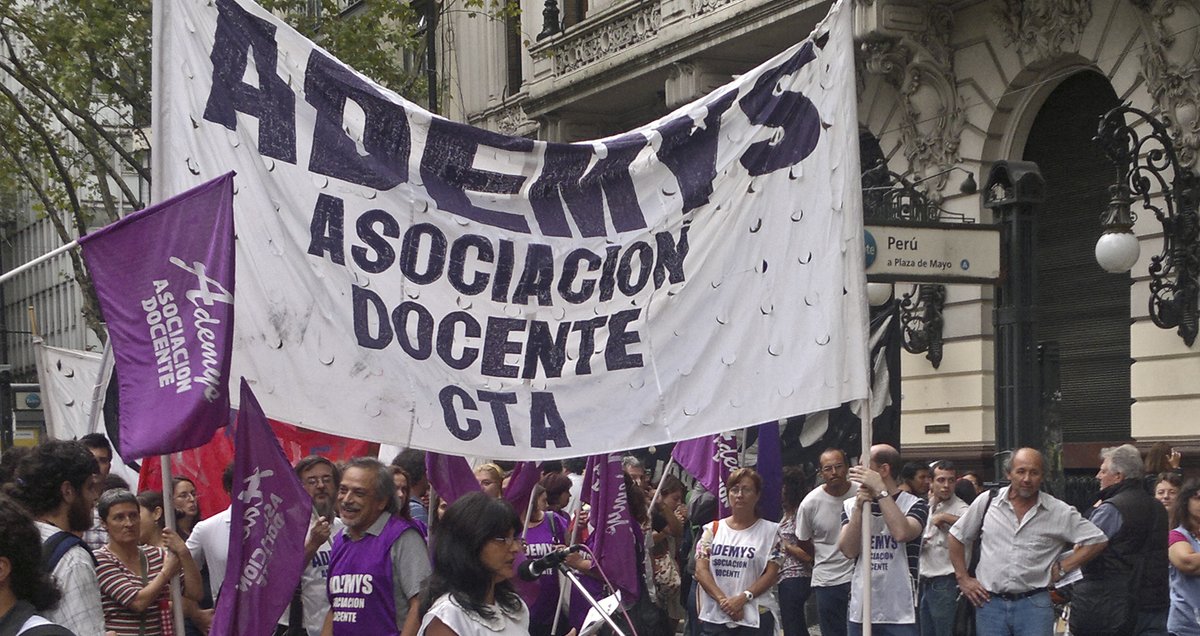 Desde este lunes, paro de docentes porteños de Ademys por 48 horas