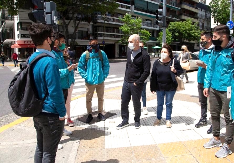 Larreta se mostró con Ocaña en una recorrida por Palermo