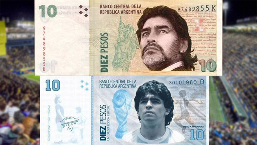 Senado: proponen emitir billetes de $1.000 con la imagen de Maradona