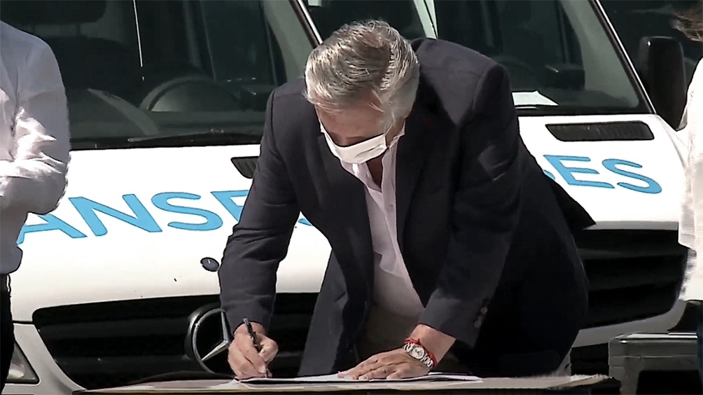 Alberto promulgó la Ley de Movilidad Jubilatoria en un acto en Chapadmalal