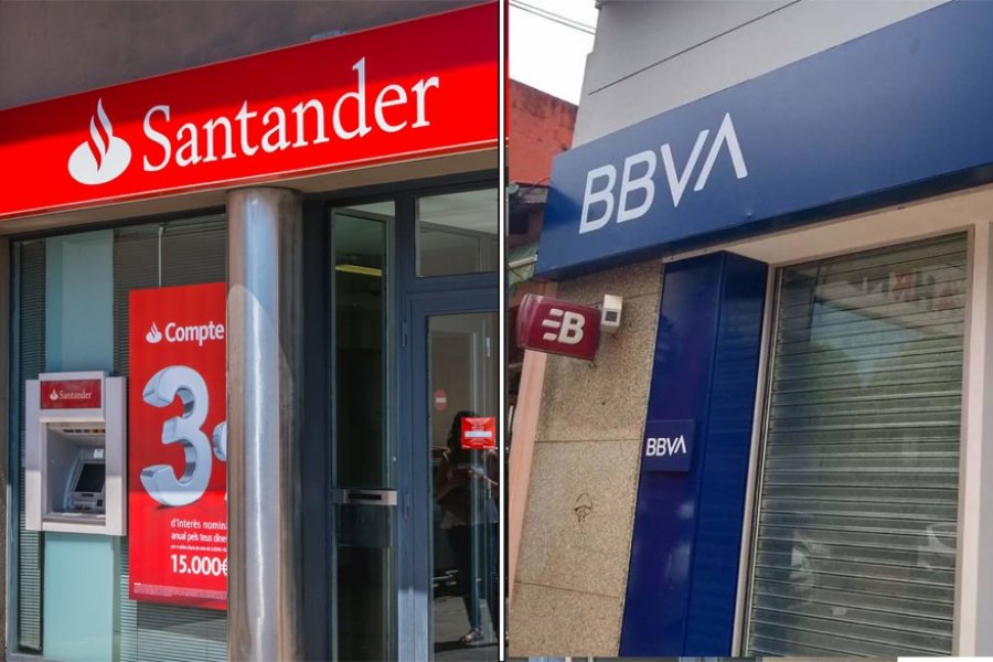 Paro bancario el jueves y el viernes en el BBVA y en el Santander