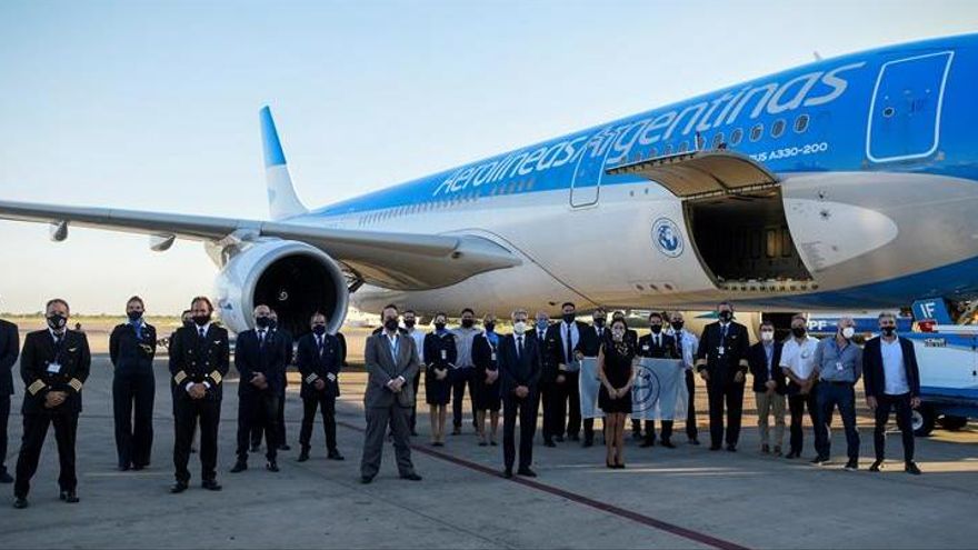 Aerolíneas viajará por segunda vez a Moscú para traer más vacunas