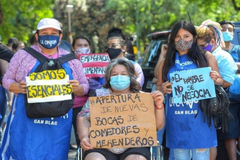 Convocatoria frente a la sede del GCBA por la situación crítica de los merenderos