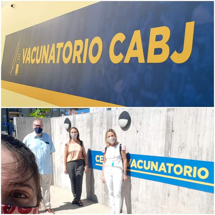 Vischi recorrió las postas de vacunación de la Comuna 4