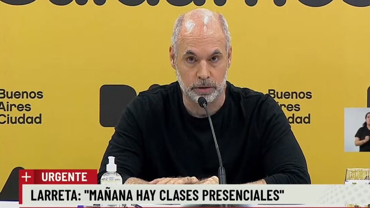 Larreta aseguró que el lunes los colegios estarán abiertos y los chicos en las aulas