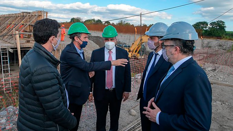 Cafiero, De Pedro y Katopodis recorrieron una obra junto a Manzur