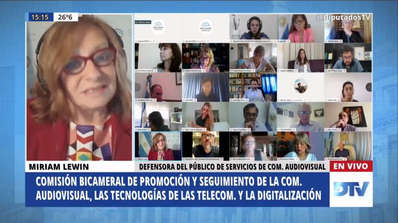 Diputados: expone la defensora del Público de Comunicación Audiovisual