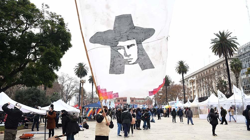 Ocuparon la Plaza de Mayo pidiendo la libertad de Milagro Sala