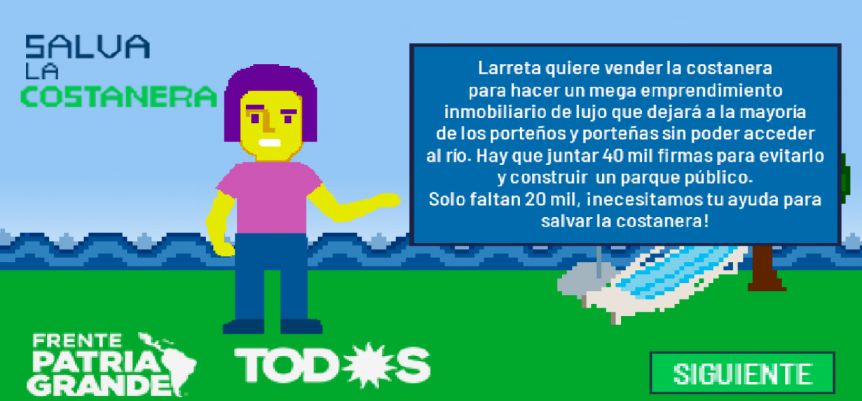 "Salvá la Costanera”: un juego contra la venta de Costa Salgero