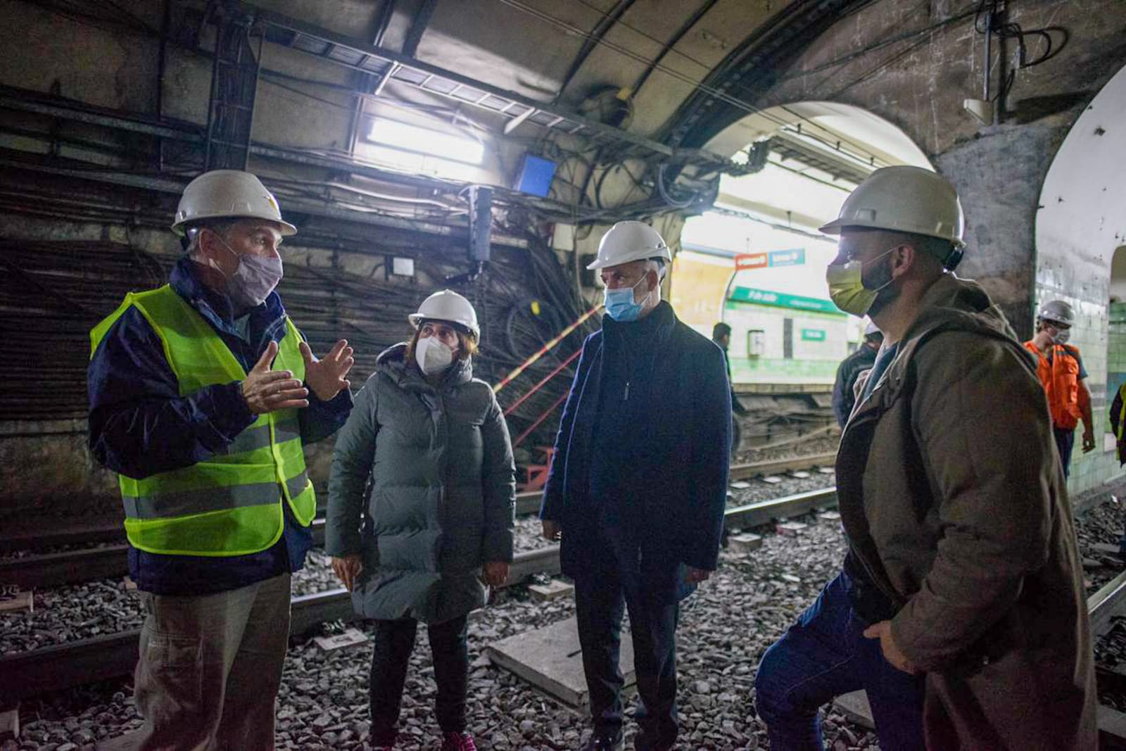 Larreta supervisó el avance de la obra de repotenciación de la Línea D