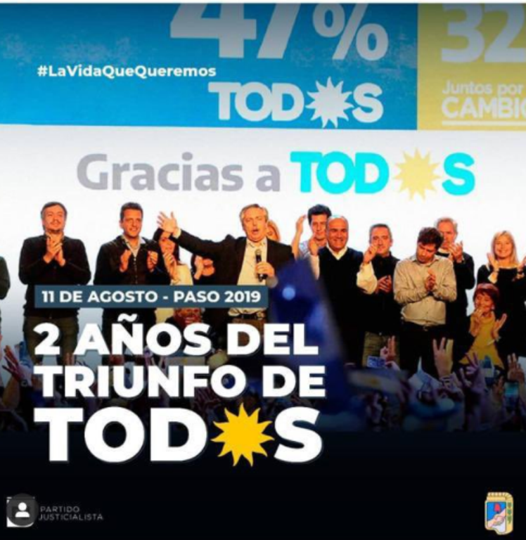 El PJ publicó una foto sin Cristina y La Cámpora salió al cruce por Twitter