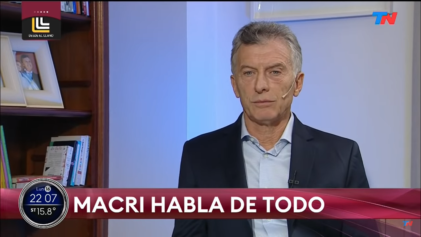 Macri reapareció: "Esa foto destruyó la autoridad moral del Presidente”
