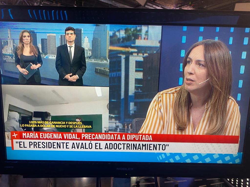 Vidal cruzó a Fernández: "El Presidente avaló el adoctrinamiento"