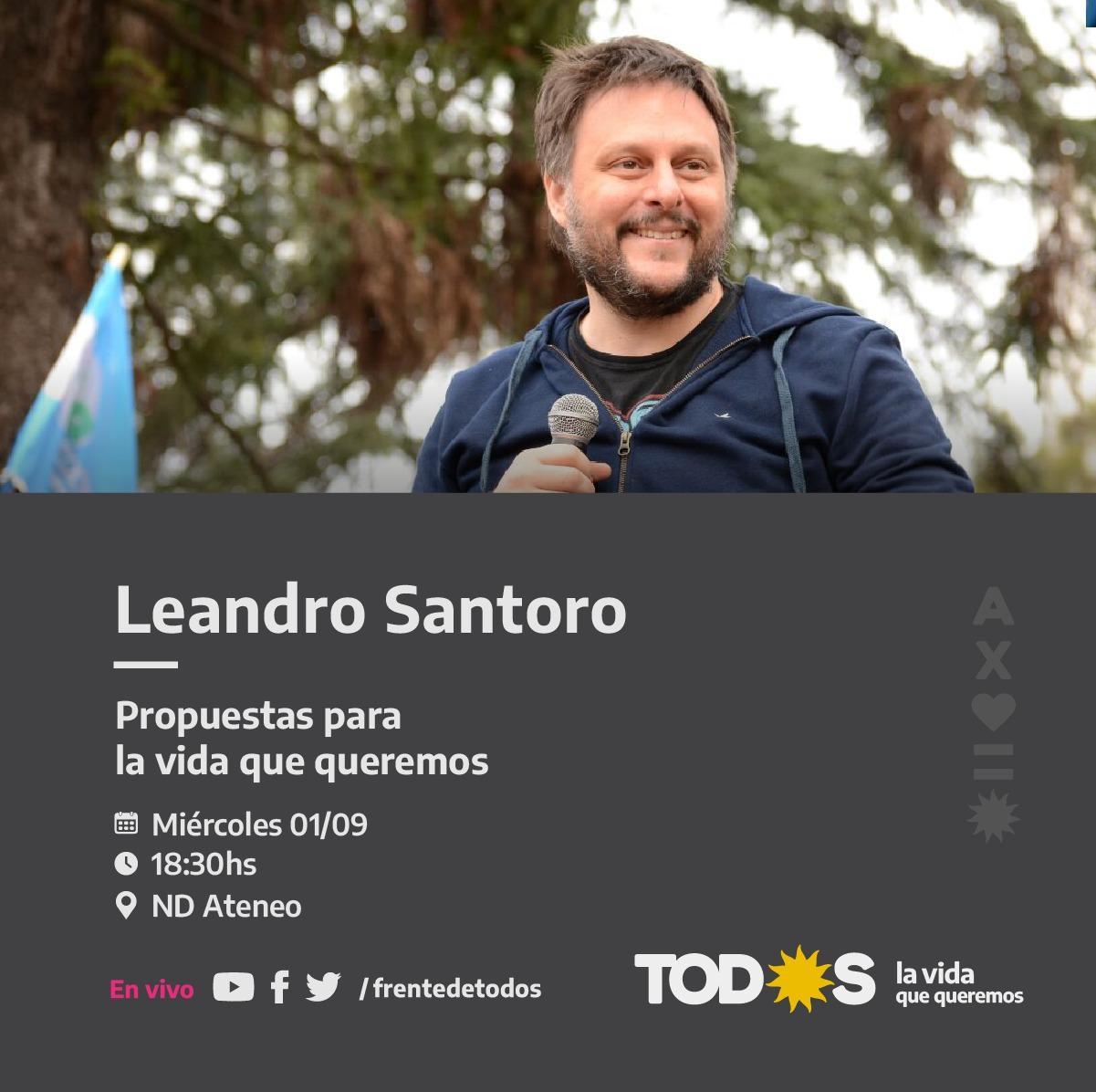 Santoro presenta las "propuestas para la vida que queremos"