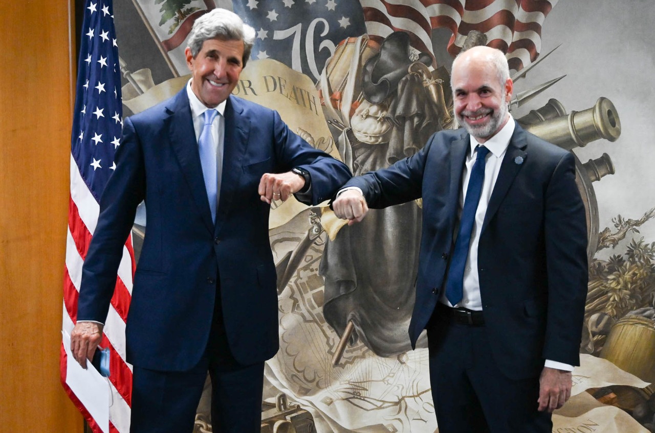 Larreta se reunió con Kerry y lo invitó a la Cumbre de Alcaldes en la Ciudad 