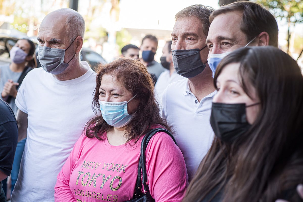 Santilli, Larreta y Garro recorrieron La Plata