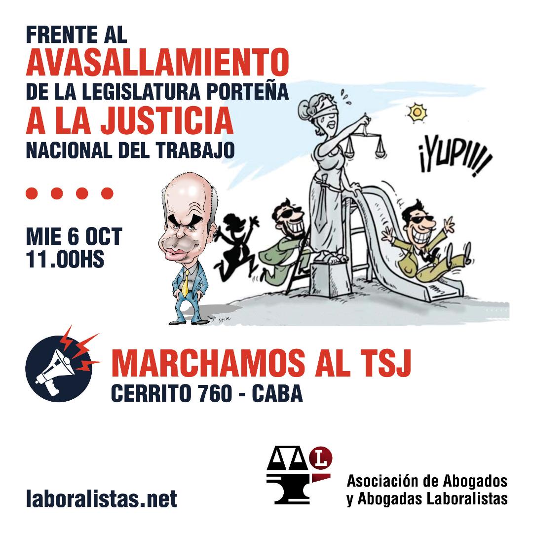 Laboralistas protestan frente al TSJ por el proyecto aprobado por la Legislatura