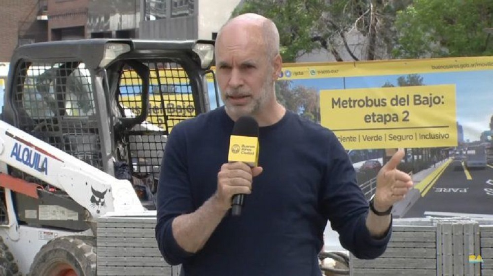 Larreta presentó la obra de la extensión del Metrobus del Bajo