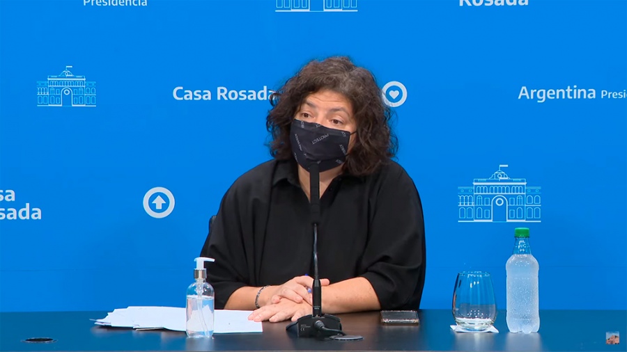 Vizzotti dijo que hubo menos contagios y que los indicadores "son favorables"