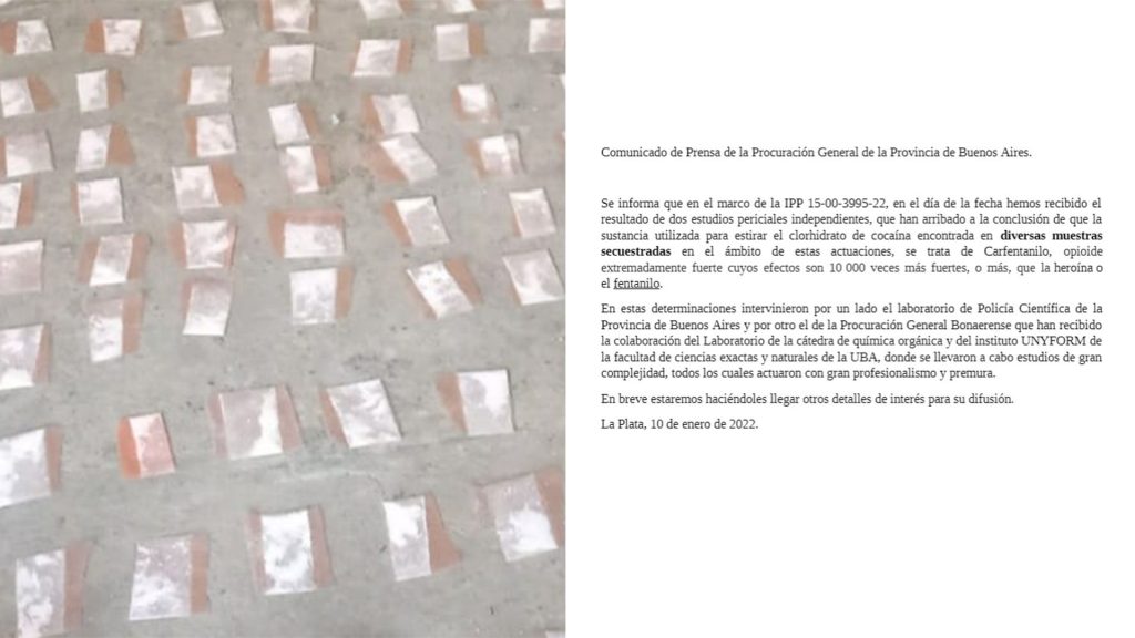 Cocaína envenenada: se usó carfentanilo para adulterar la droga