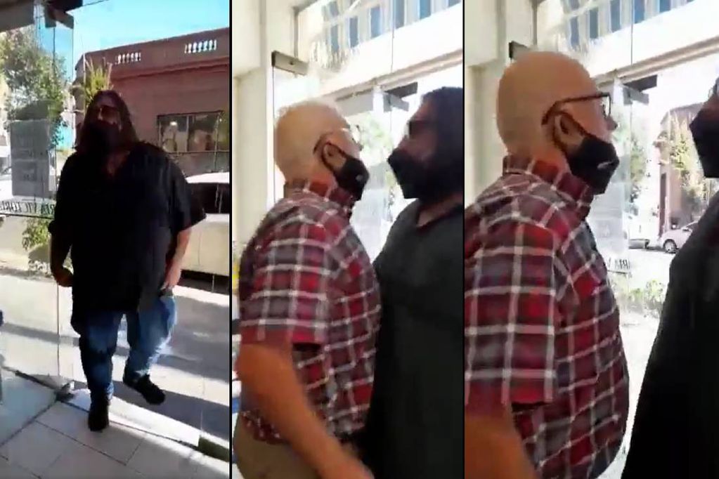 Escracharon a Roberto Baradel y le sacó el celular a una mujer