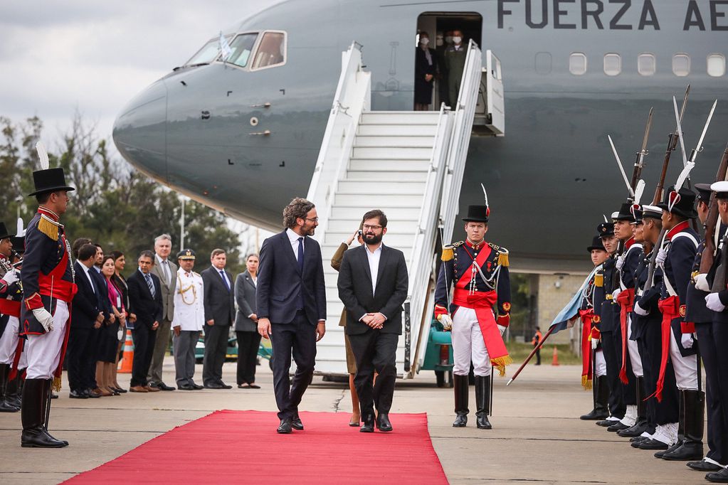 Boric inició su visita oficial a la Argentina
