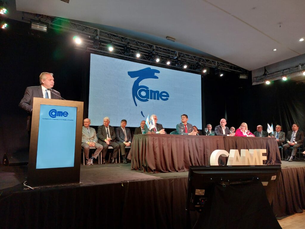 En CAME, Alberto ratificó el rumbo actual y pidió "mayor distribución”