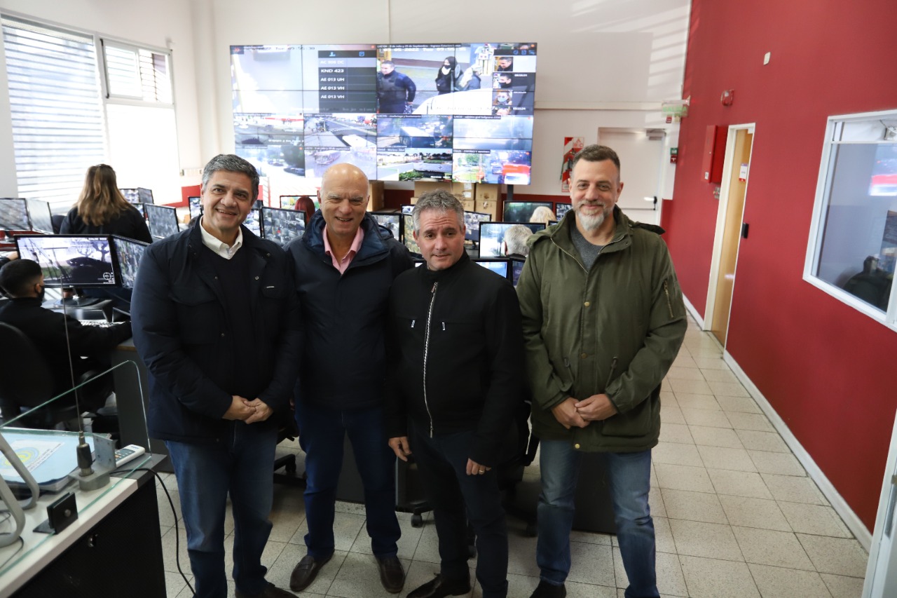 Grindetti recibió a Jorge Macri y D'Alessandro por el Anillo Digital