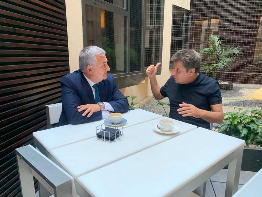 Los presidenciables de la UCR, Manes y Morales, se juntaron en Barcelona