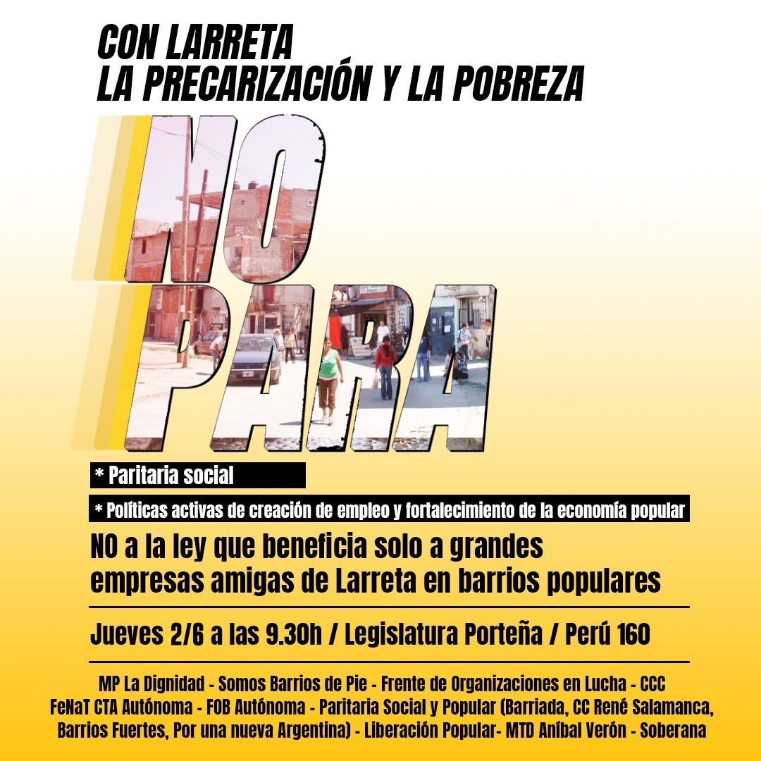 Legislatura: movimientos sociales marcharán en contra de un proyecto de JxC
