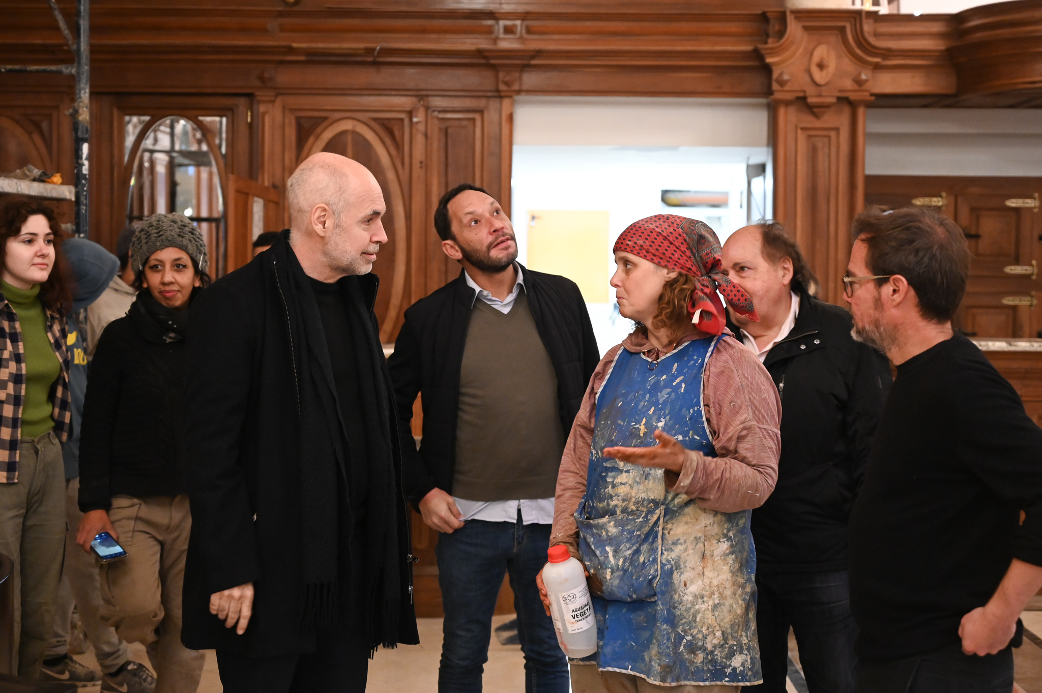 Rodríguez Larreta recorrió las obras de la Confitería La Ideal