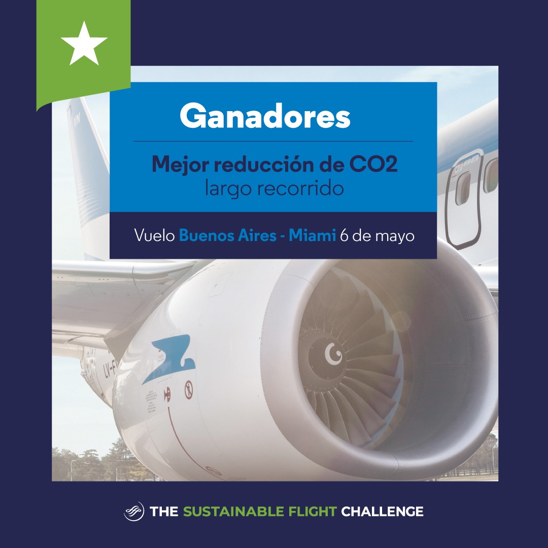 Aerolíneas ganó 3 premios por su compromiso con la sustentabilidad