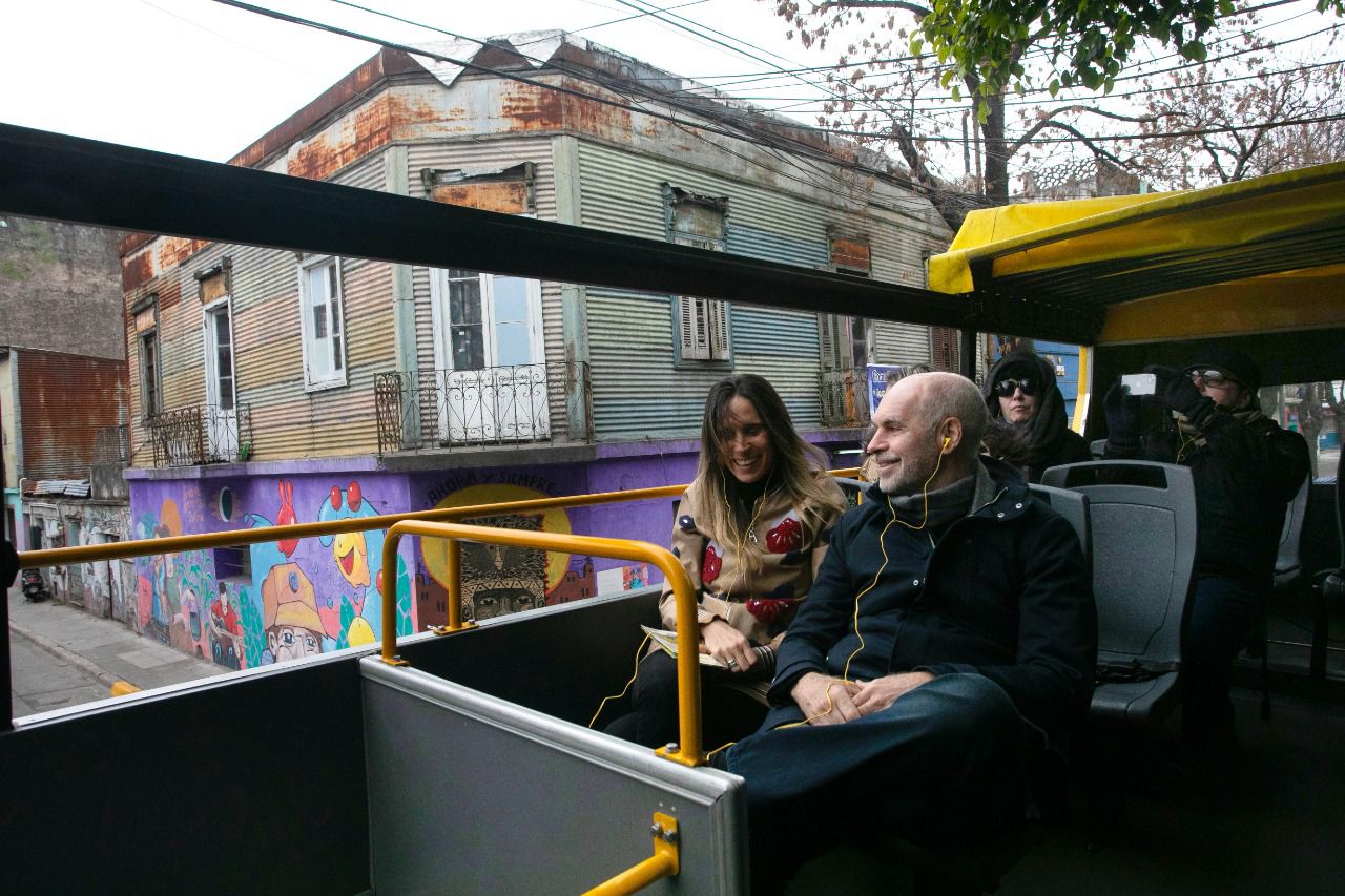 Larreta recorrió la Ciudad en el Bus Turístico en el inicio de las vacaciones de invierno