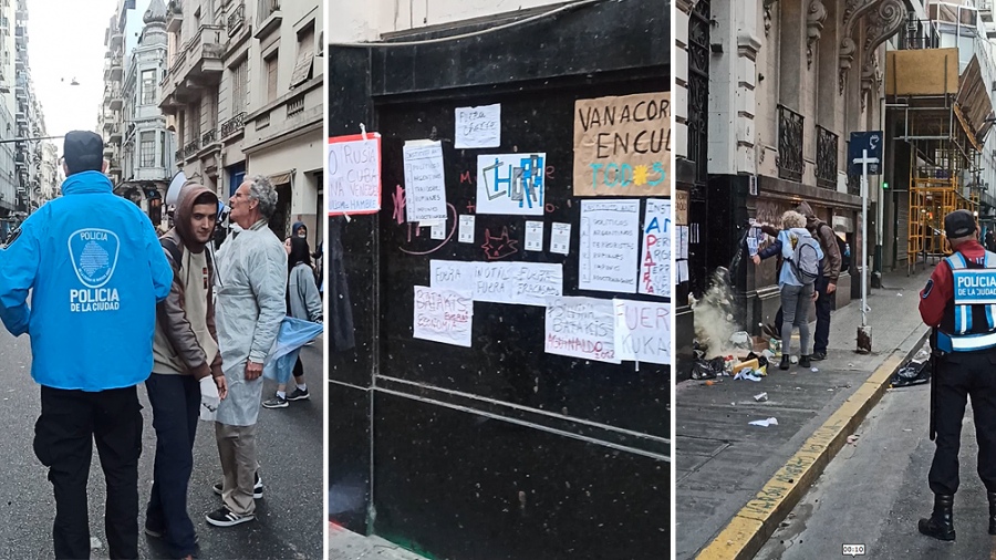 Lanzaron basura al Instituto Patria y amenazaron de muerte a CFK