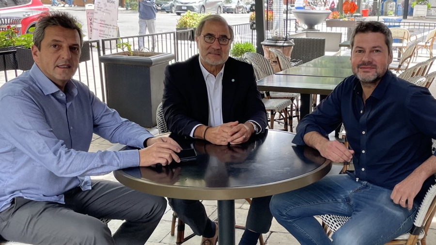 Massa comenzó las reuniones en su visita oficial a Estados Unidos