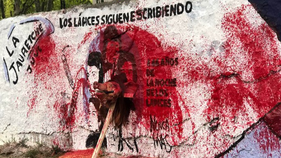 Repudiable: vandalizaron un mural de La Noche de los Lápices en Quilmes