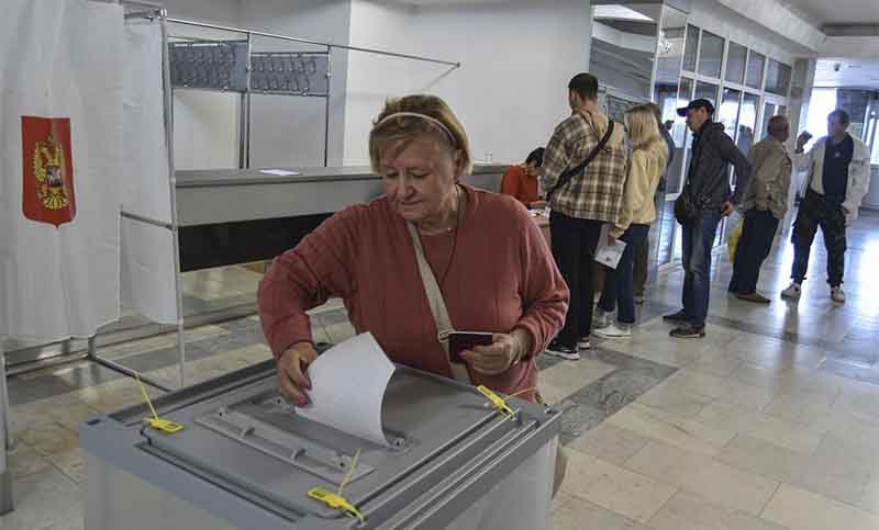 Cuatro territorios votaron a favor de unirse a Rusia en los referendos