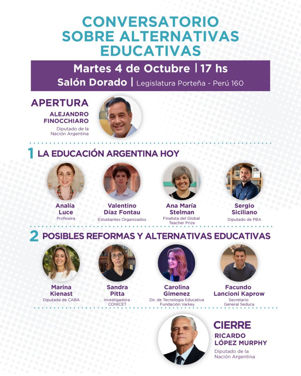 López Murphy va a la Legislatura para hablar de alternativas educativas