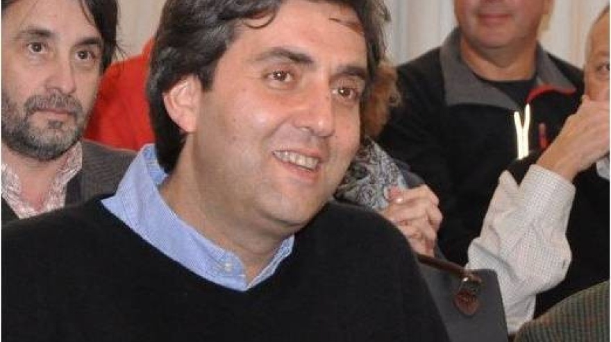 Furcio de Boto con la empresa que realizará el relleno sanitario en Luján