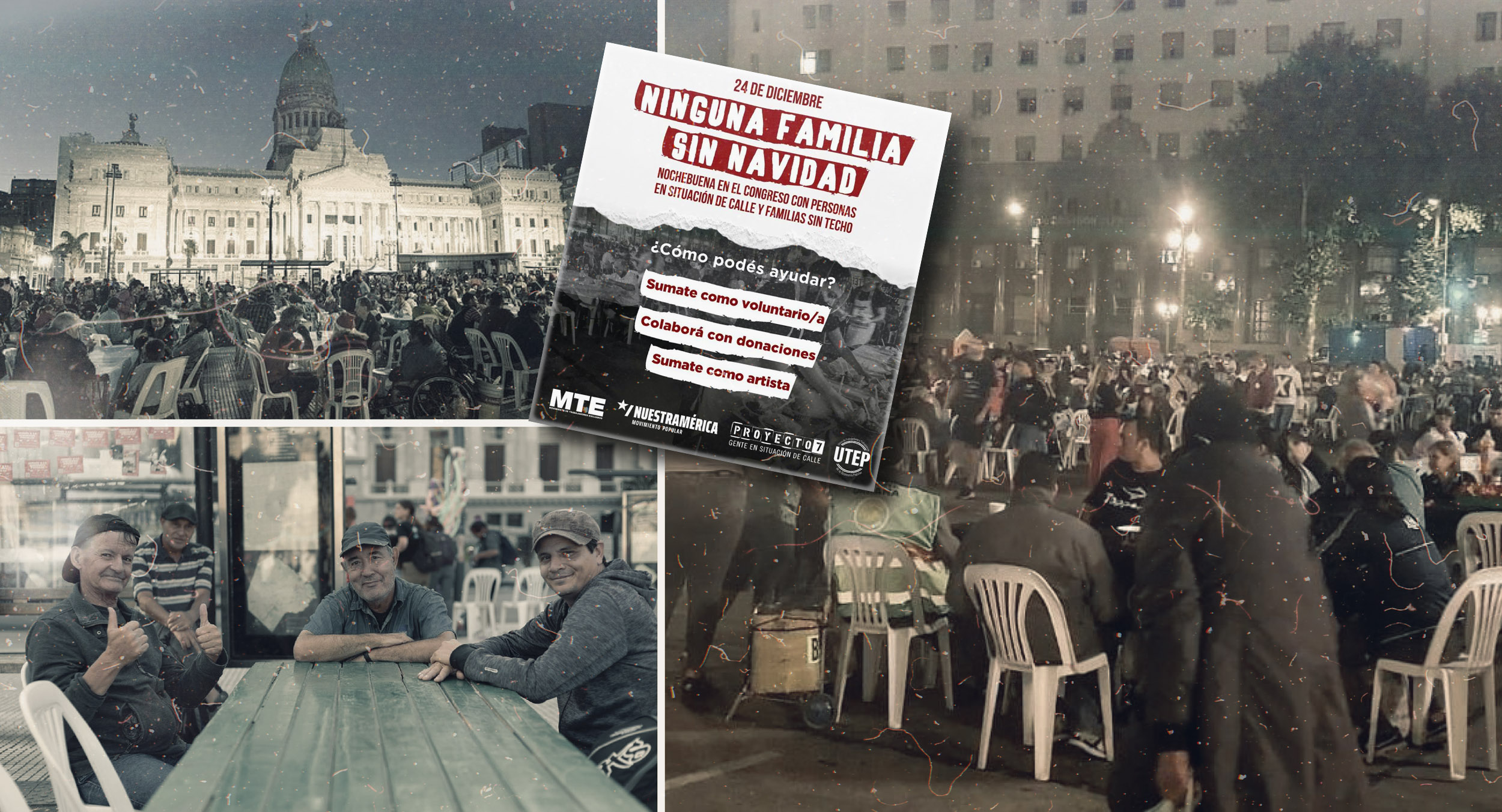 Navidad popular: cómo pasaron la Nochebuena los “sin techo”