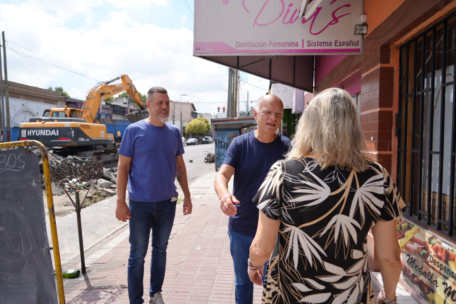 Grindetti y Kravetz recorrieron las obras de la 25 de Mayo