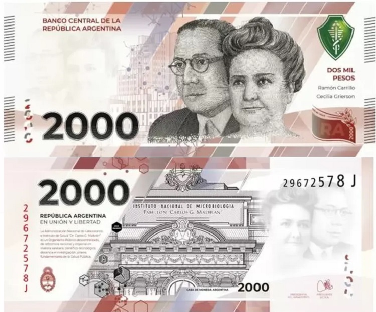 Suben hasta los billetes: el BCRA emitirá uno de 2.000 pesos