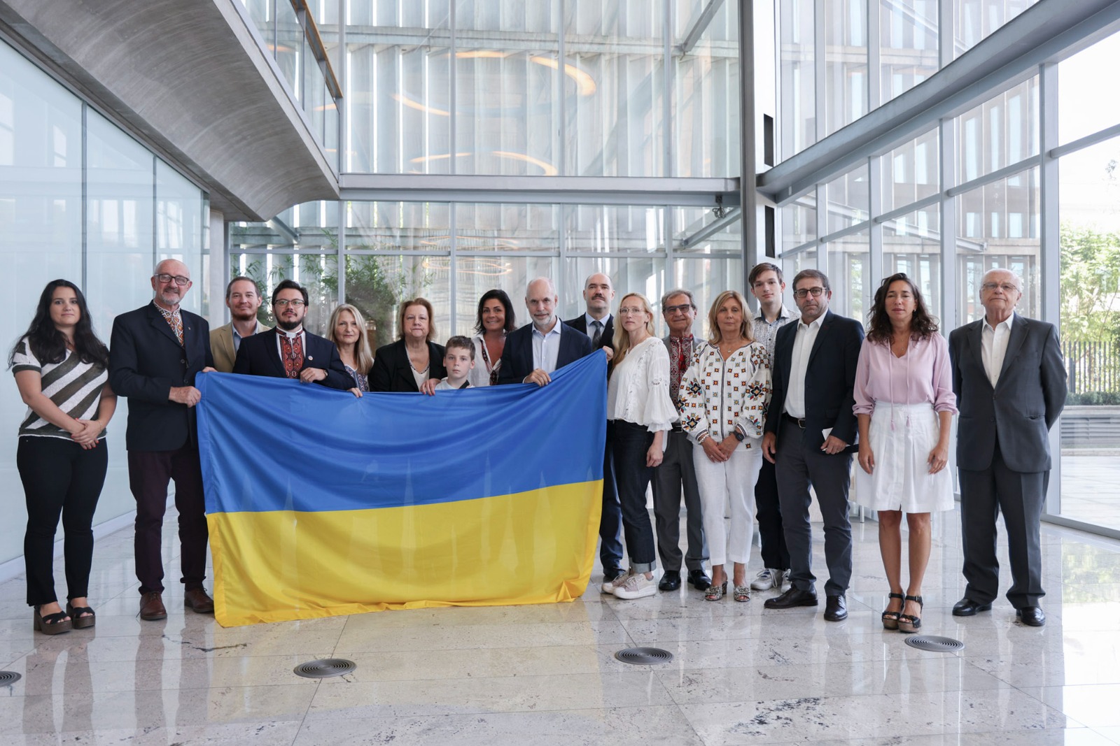 Larreta se reunió con refugiados ucranianos y condenó la invasión rusa