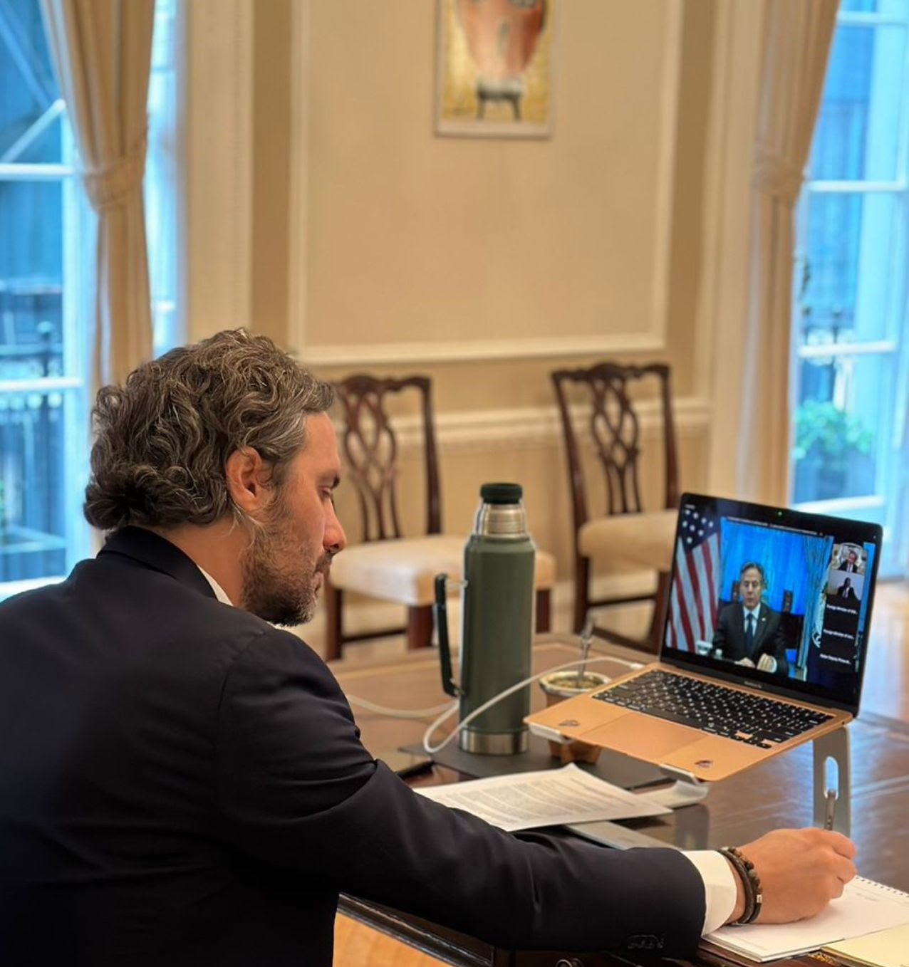 Encuentro de Cafiero con Zelensky y Blinken: "El mundo quiere paz"