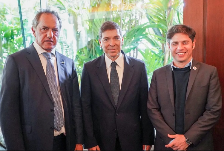 Kicillof y Scioli se mostraron juntos en San Pablo: ¿posible fórmula?