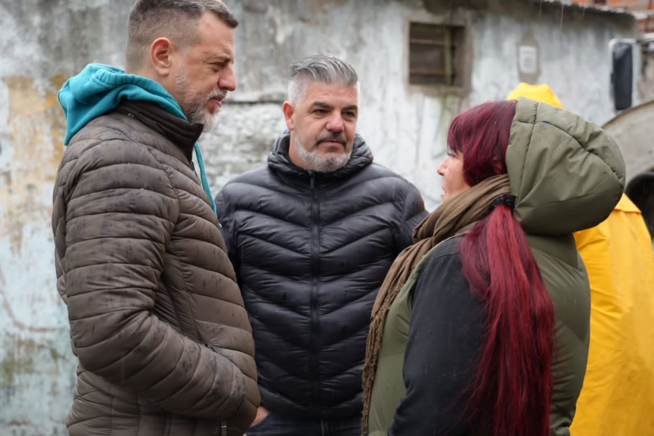 Kravetz supervisó los trabajos de desobstrucción de sumideros