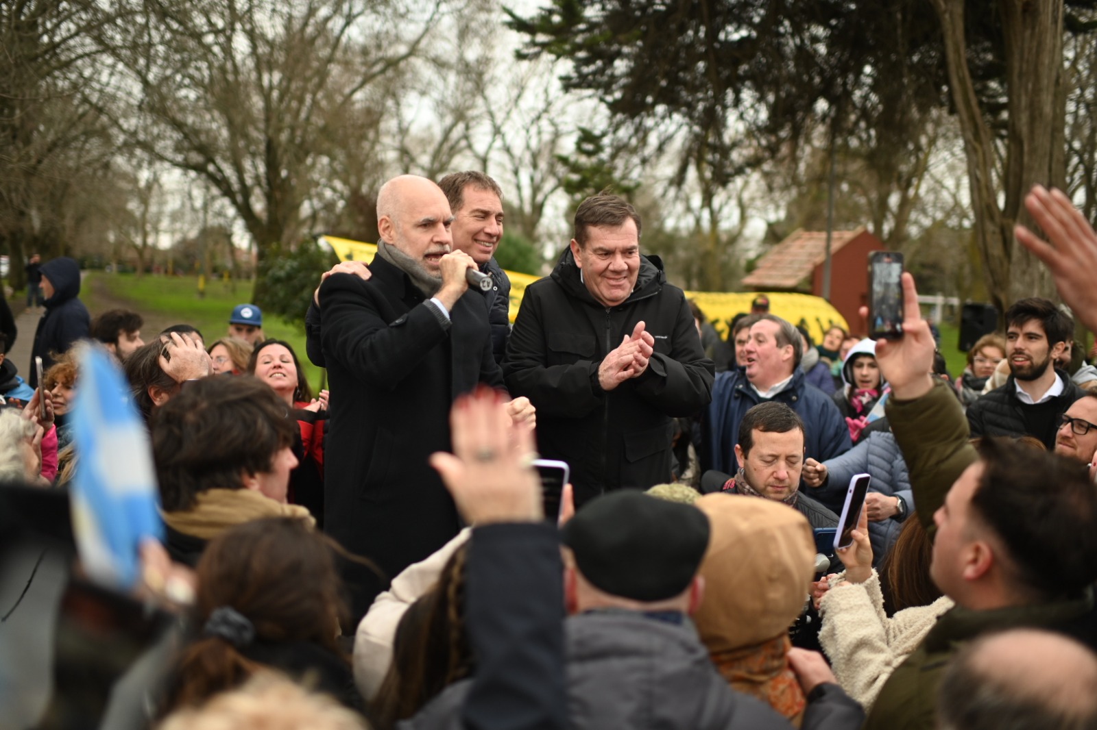 Larreta, con Santilli y Montenegro: terminar con la discriminación de Nación
