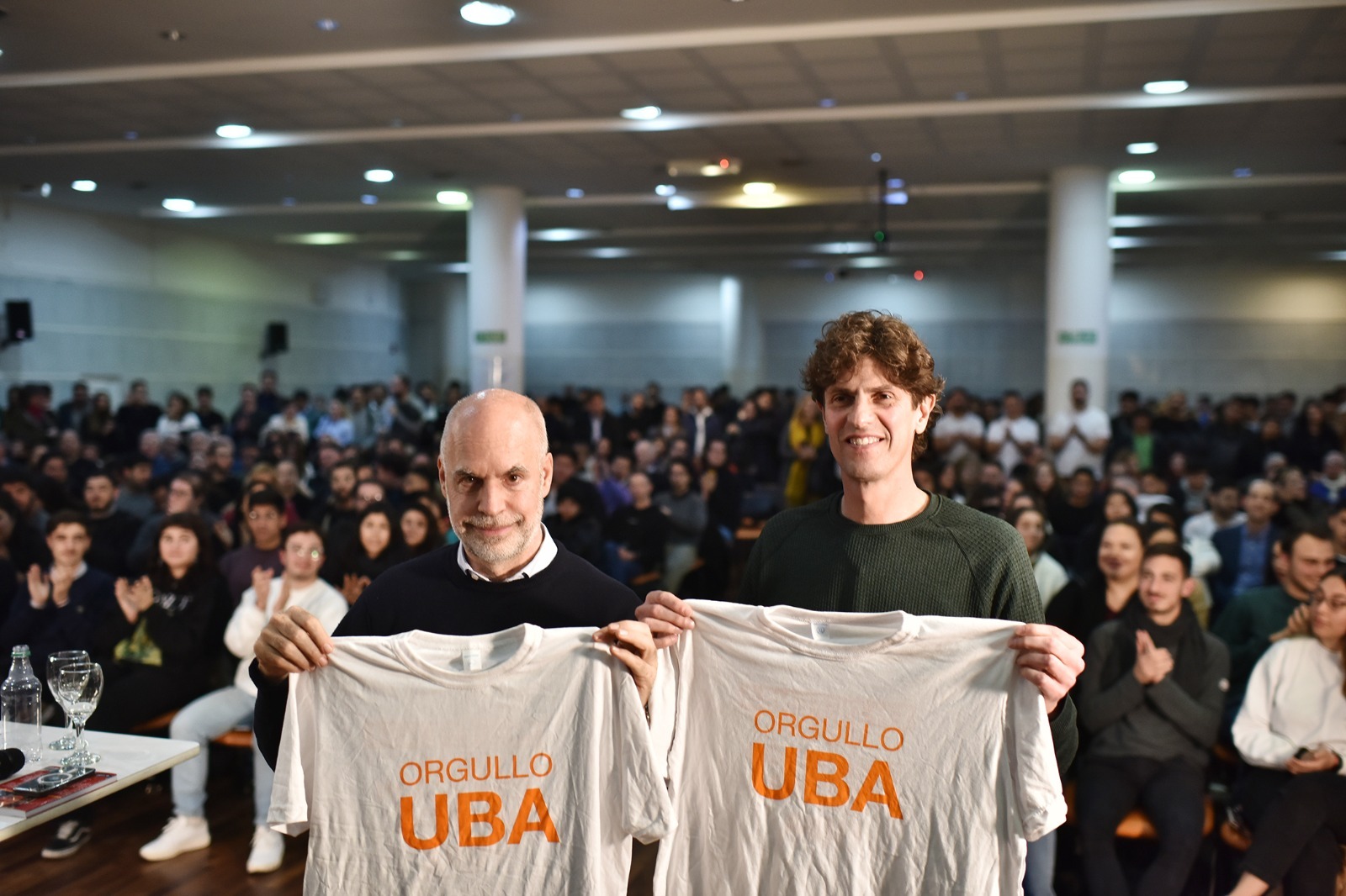 Larreta volvió a mostrarse con Lousteau durante una charla en la UBA